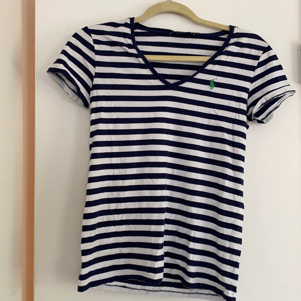 Ralph Lauren V Neck Stripped Shirt